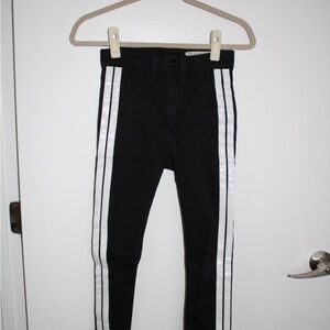 Rag & Bone Black Jeans with White Accents